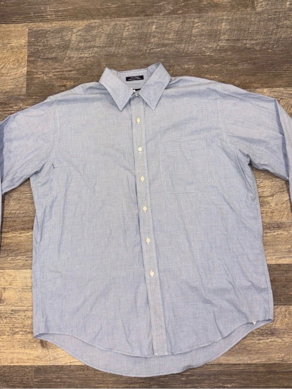 Vintage Burberrys London Blue Check Button Down Dress Shirt XL